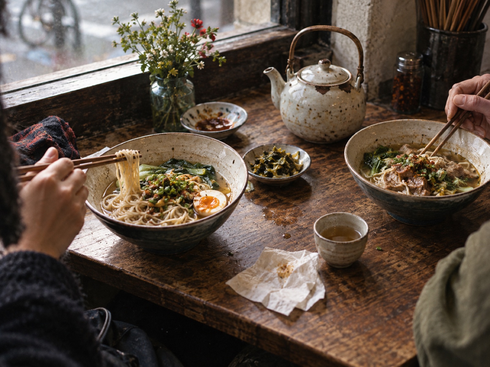 Illustrative noodle meal from the Fivelone archive